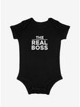 Mommy & Me The Real Boss Infant Bodysuit, BLACK, hi-res