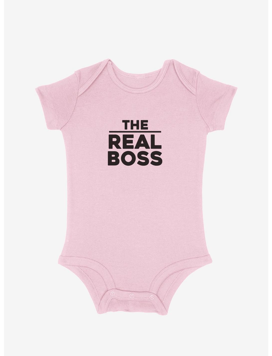 Mommy & Me The Real Boss Infant Bodysuit, SOFT PINK, hi-res