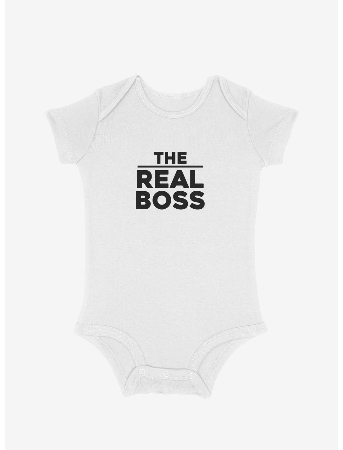 Mommy & Me The Real Boss Infant Bodysuit, WHITE, hi-res
