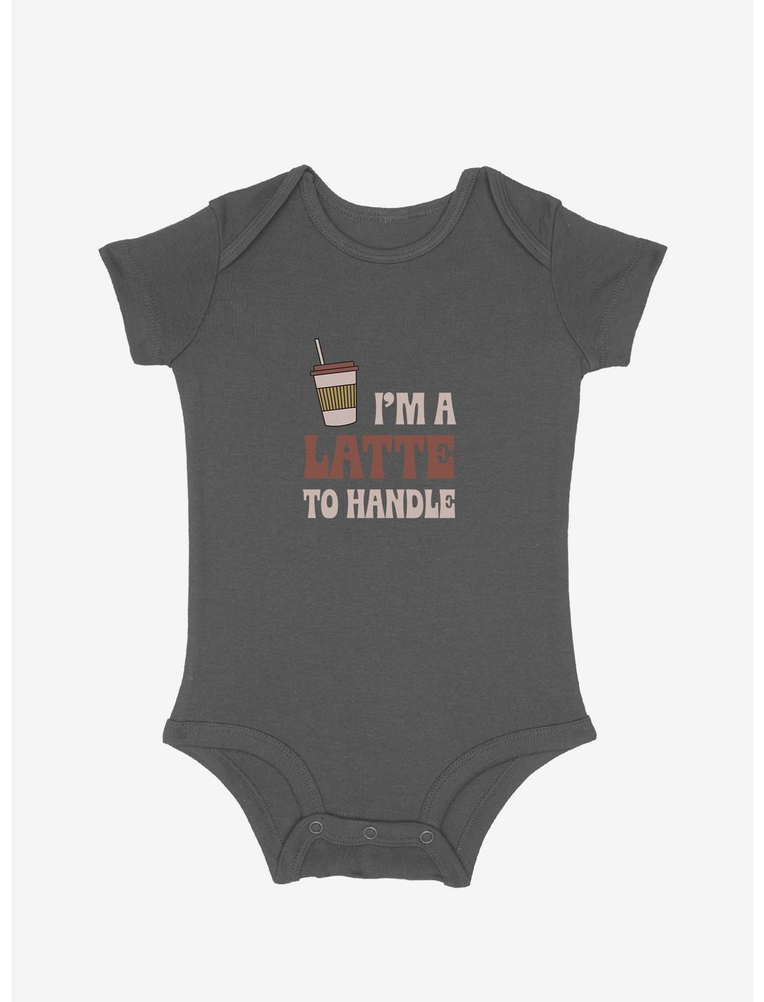 Mommy & Me I'm A Latte To Handle Infant Bodysuit, GRAPHITE HEATHER, hi-res