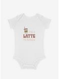 Mommy & Me I'm A Latte To Handle Infant Bodysuit, WHITE, hi-res
