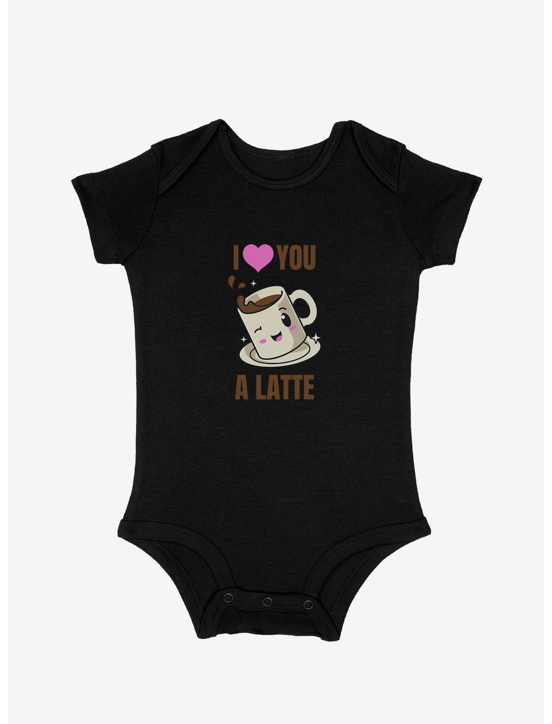 Mommy & Me I Love You A Latte Infant Bodysuit, BLACK, hi-res