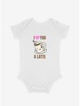 Mommy & Me I Love You A Latte Infant Bodysuit, WHITE, hi-res