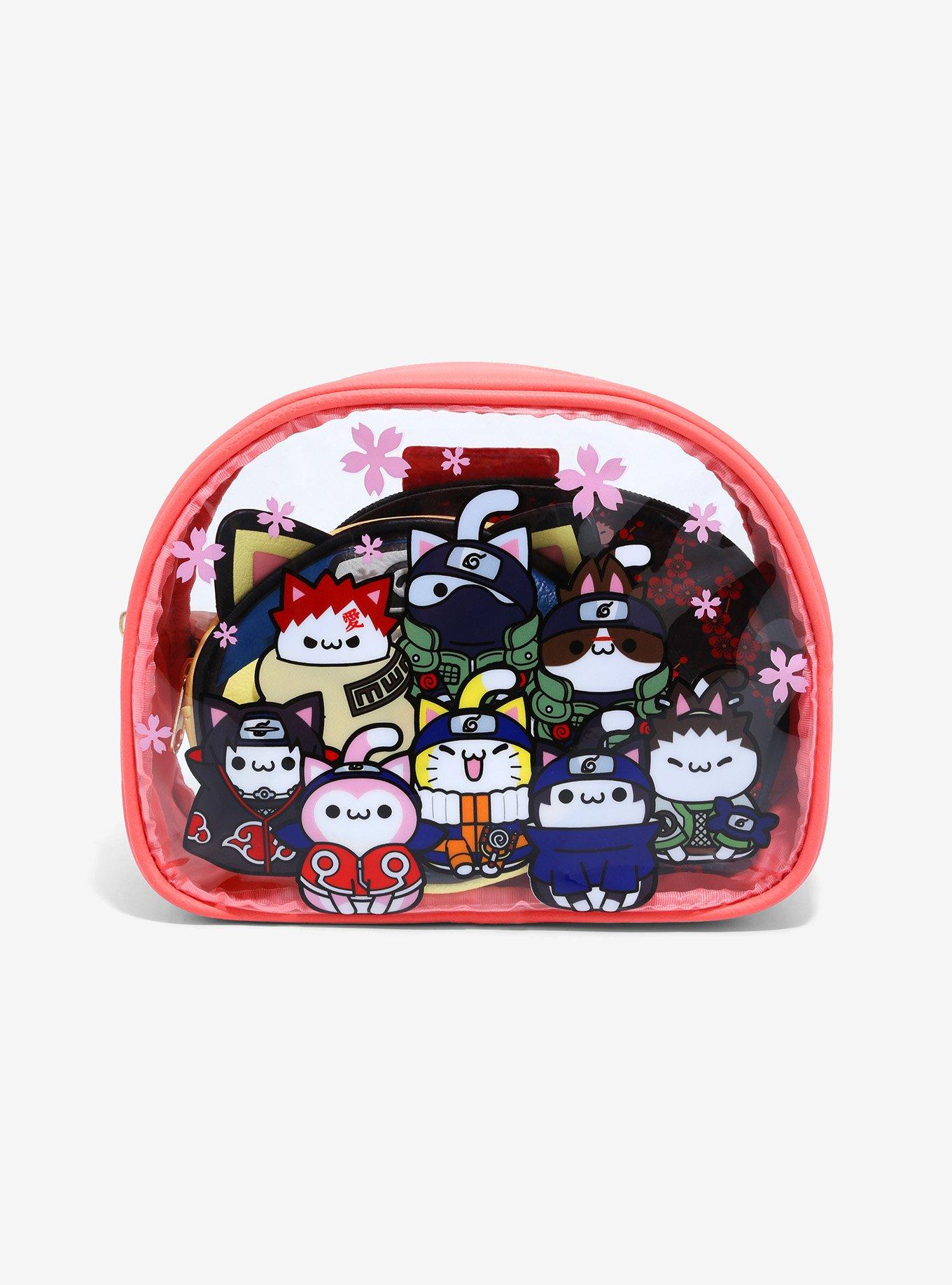 Nyaruto Group Cherry Blossom Cosmetic Bag Set - BoxLunch Exclusive, , hi-res