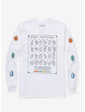 Pokémon Starters Chart Long Sleeve T-Shirt - BoxLunch Exclusive, , hi-res
