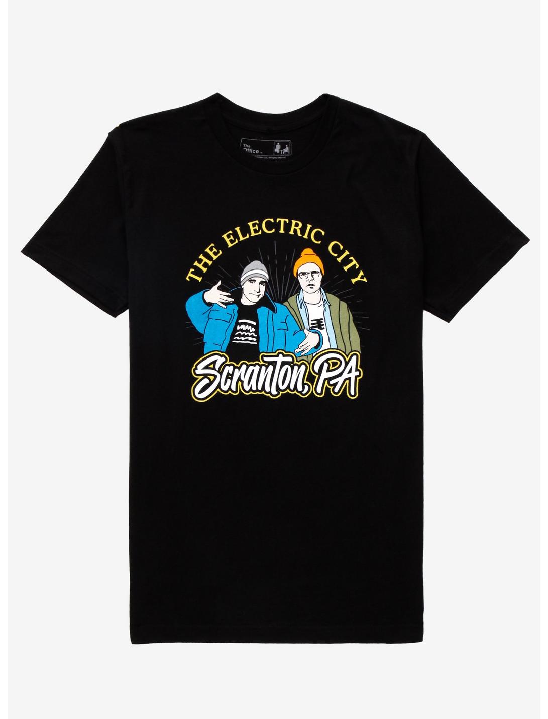The Office The Electric City T-Shirt - BoxLunch Exclusive, BLACK, hi-res
