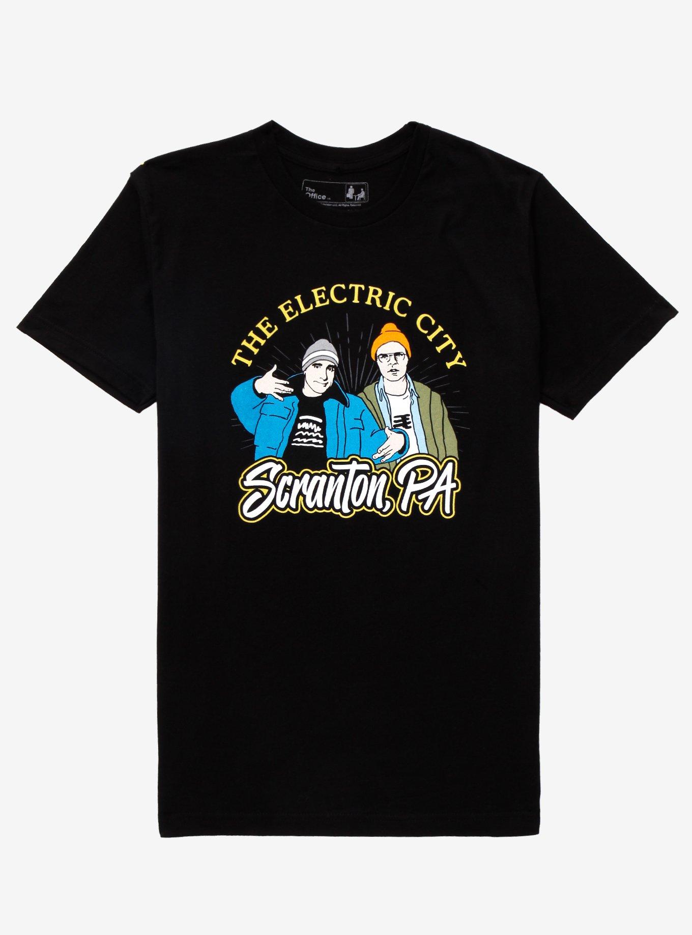 The Office The Electric City T-Shirt - BoxLunch Exclusive, BLACK, hi-res