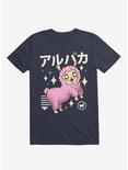 Kawaii Alpaca T-Shirt, NAVY, hi-res