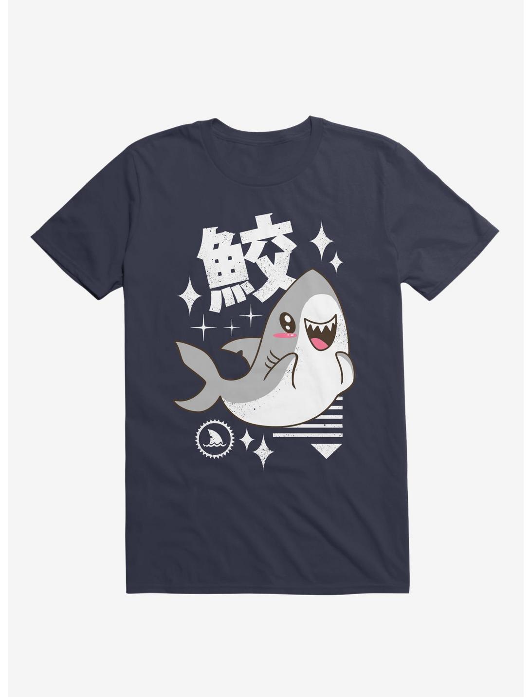 Kawaii Shark T-Shirt, NAVY, hi-res