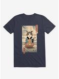 Neko Ramen Ukiyo-E T-Shirt, NAVY, hi-res