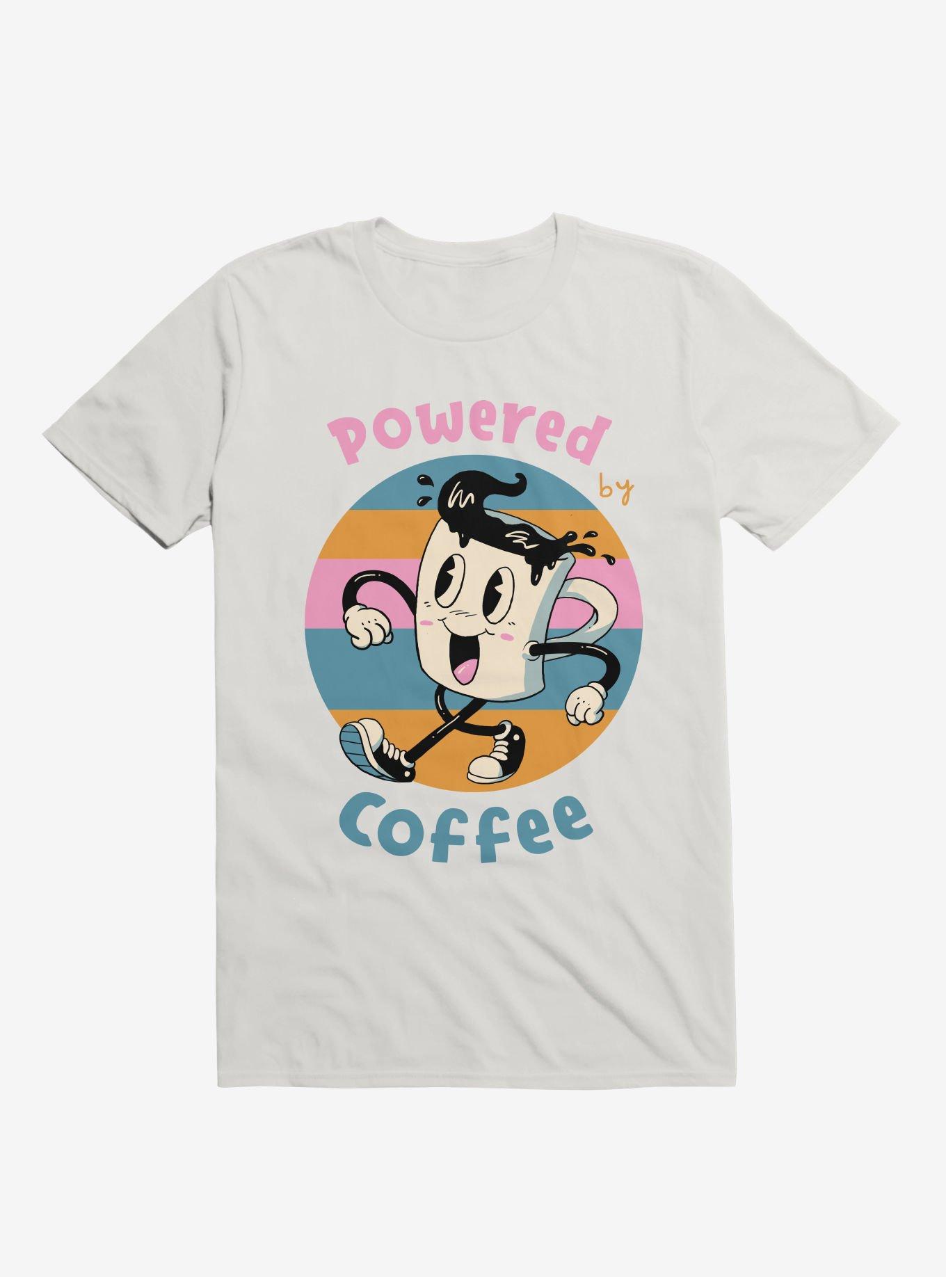 Powered By Coffee T-Shirt, WHITE, hi-res