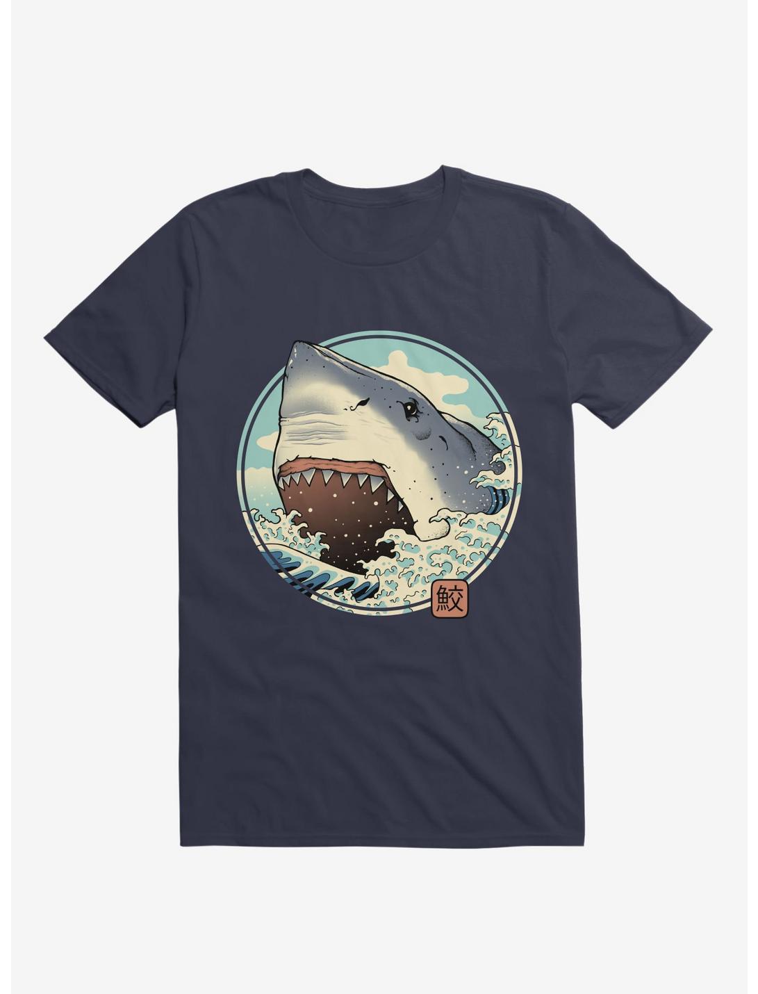 Shark Attack! T-Shirt, NAVY, hi-res
