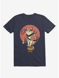 Shinobi Cat T-Shirt, NAVY, hi-res