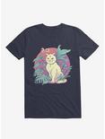 Vapor Cat T-Shirt, NAVY, hi-res