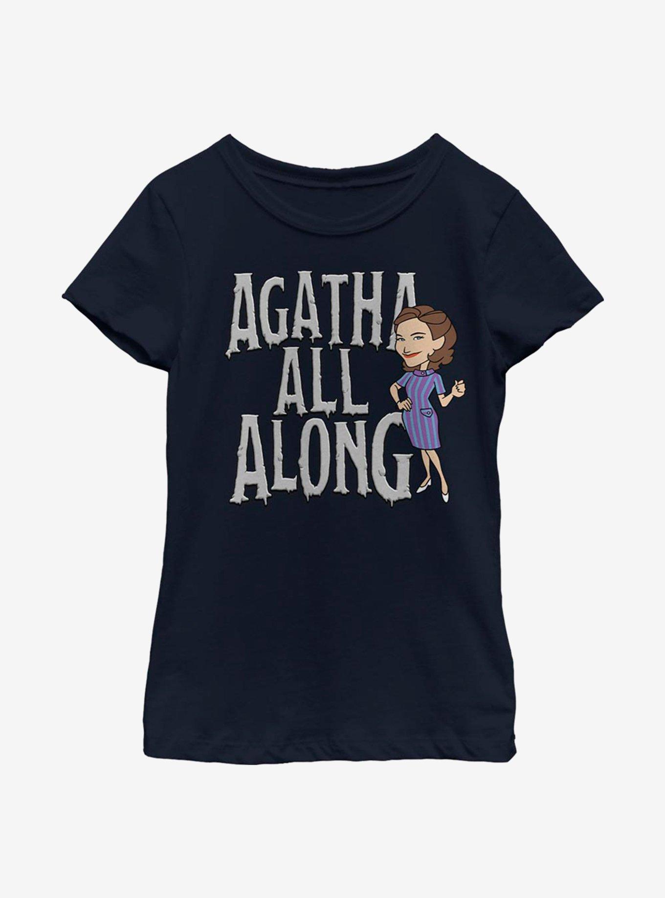 Marvel WandaVision Agatha All Along Youth Girls T-Shirt, NAVY, hi-res