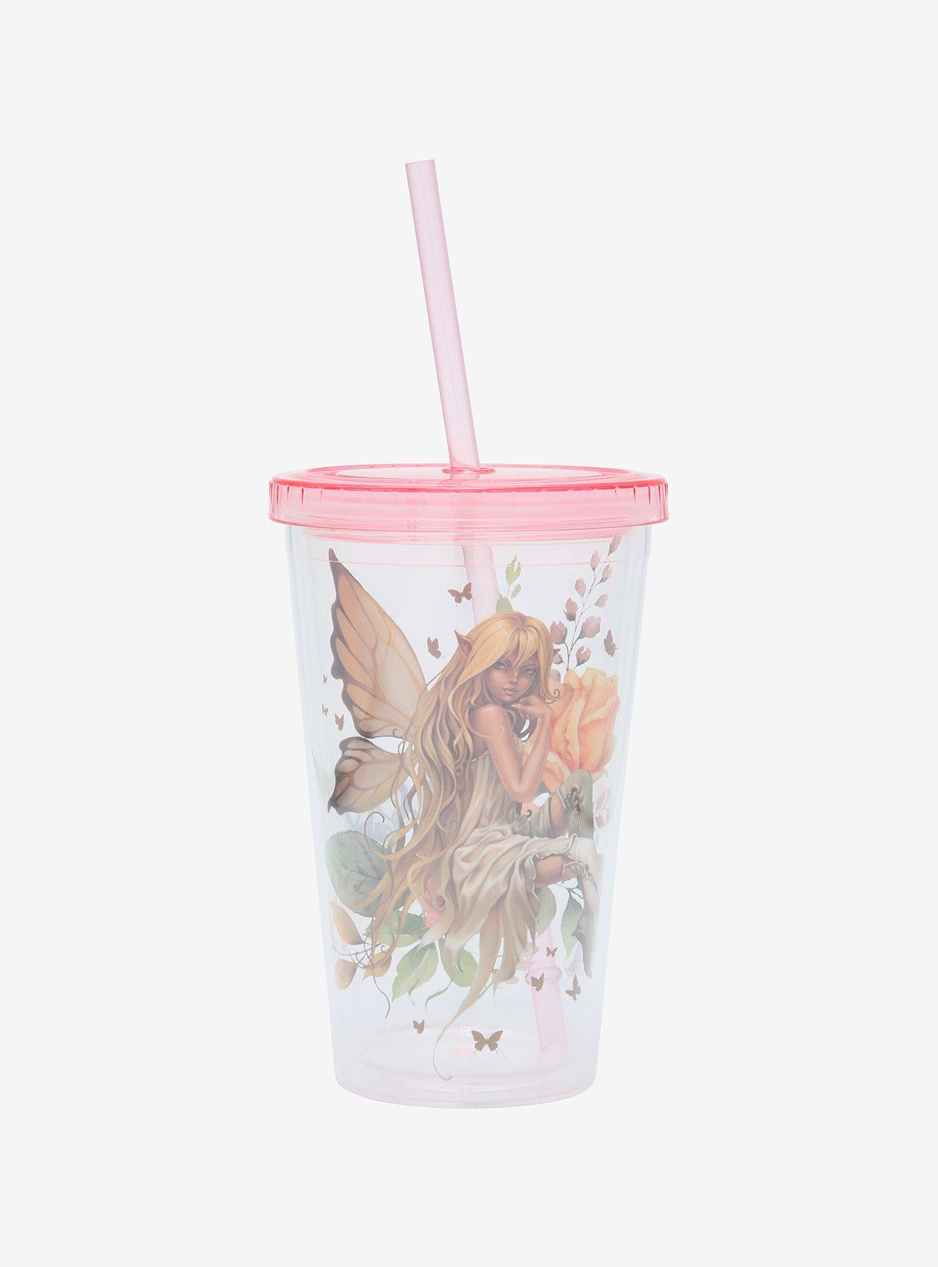 Fairies By Trick Pink Acrylic Travel Cup, , hi-res