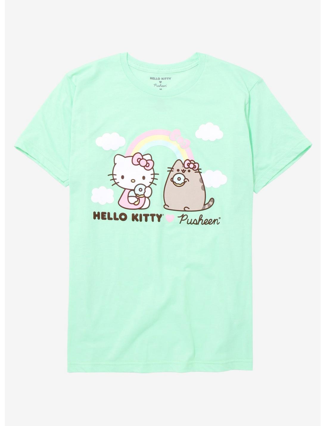 Hello Kitty x Pusheen Snacktime Donuts T-Shirt, MINT, hi-res