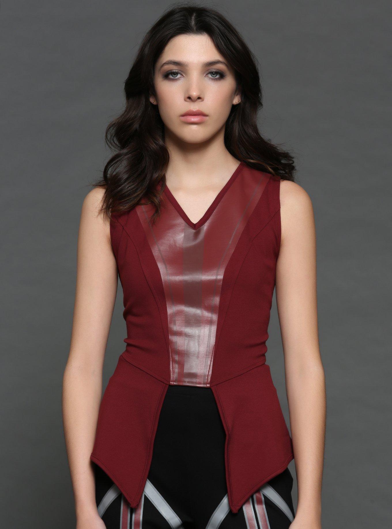 Her Universe Marvel WandaVision Scarlet Witch Replica Top, RED, hi-res