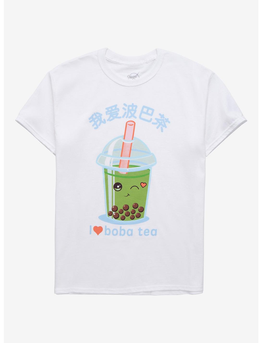 I Heart Boba Women's T-Shirt - BoxLunch Exclusive, OFF WHITE, hi-res