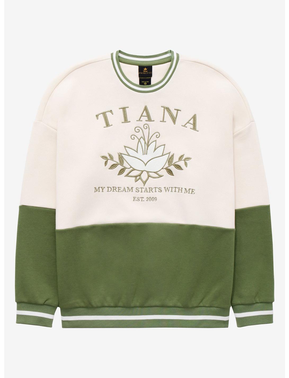 Disney The Princess and the Frog Tiana My Dream Starts with Me Crewneck - BoxLunch Exclusive, BEIGE, hi-res