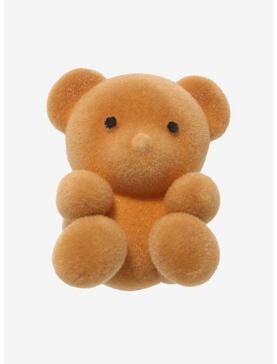 Fuzzy 3D Teddy Bear Enamel Pin, , hi-res
