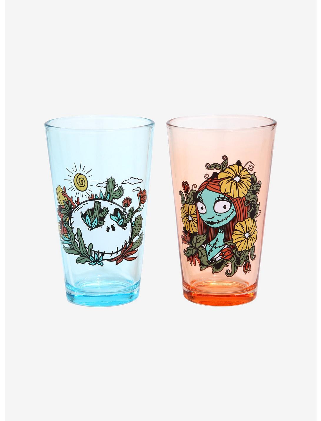 Disney The Nightmare Before Christmas Floral Desert Pint Glass Set - BoxLunch Exclusive, , hi-res