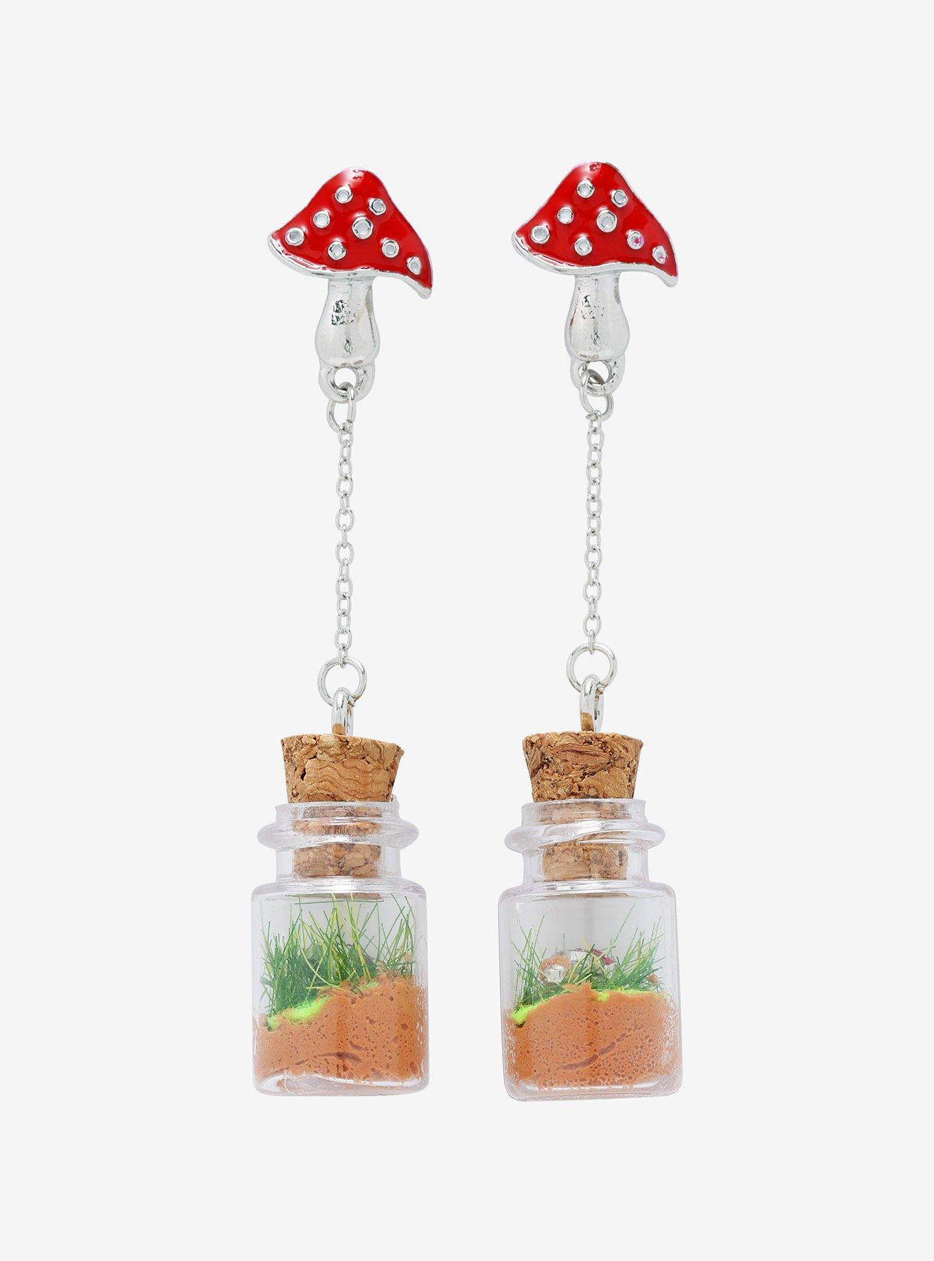 Mushroom Capsule Drop Earrings, , hi-res