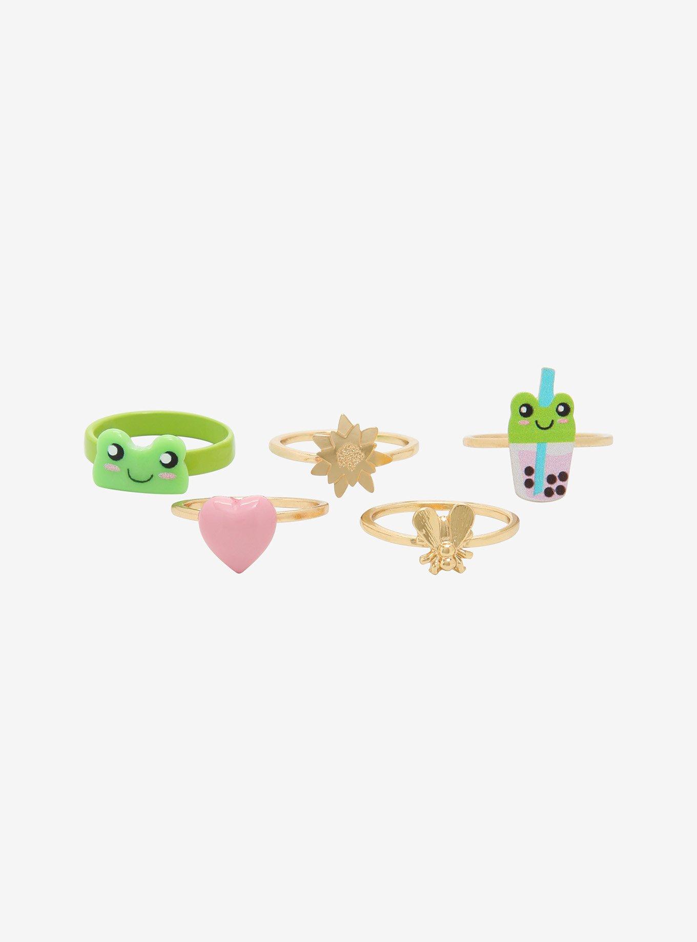 Boba Frog Pastel Ring Set, , hi-res
