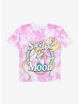 Sailor Moon Pink Tie-Dye Girls Crop T-Shirt, , hi-res