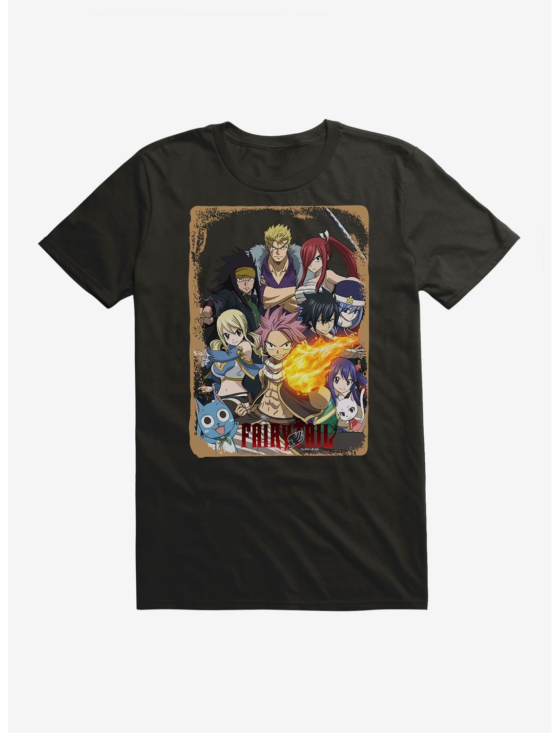 Fairytail Characters Fire T-Shirt, BLACK, hi-res