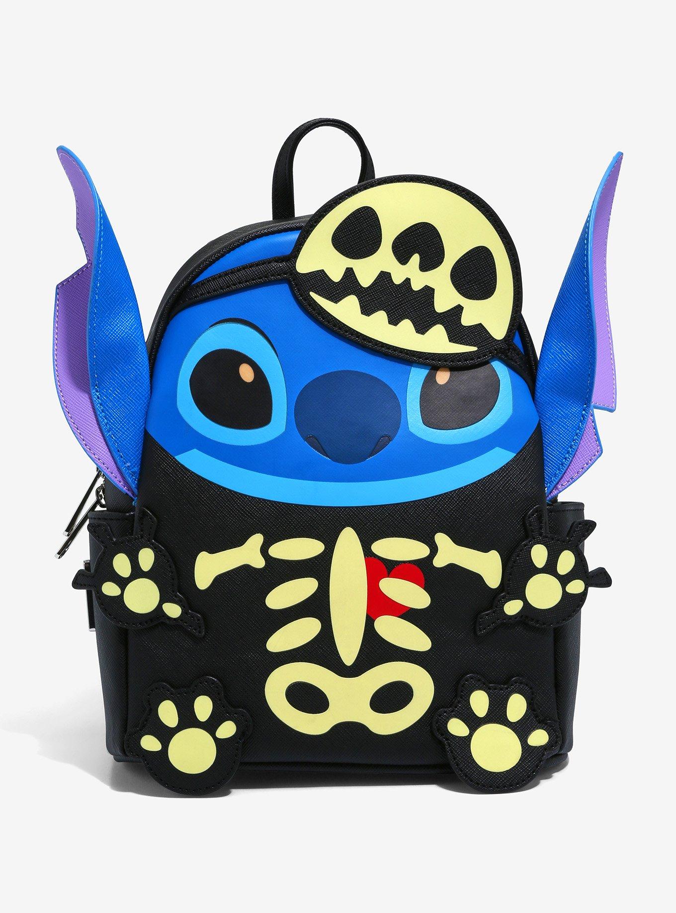 Loungefly, Bags, Sdcc 222 Loungefly Disney Skeleton Stitch Glow In The  Dark Exclusive Backpack