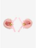 Pink Fuzzy Cat Ear Hair Clips, , hi-res