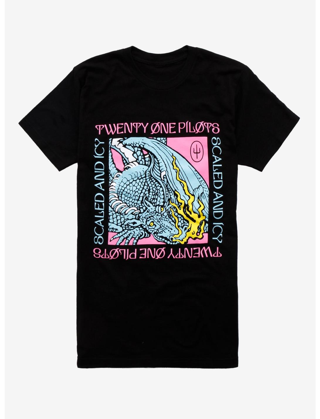 Twenty One Pilots Scaled And Icy Album Cover T-Shirt Hot Topic Exclusive, BLACK, hi-res