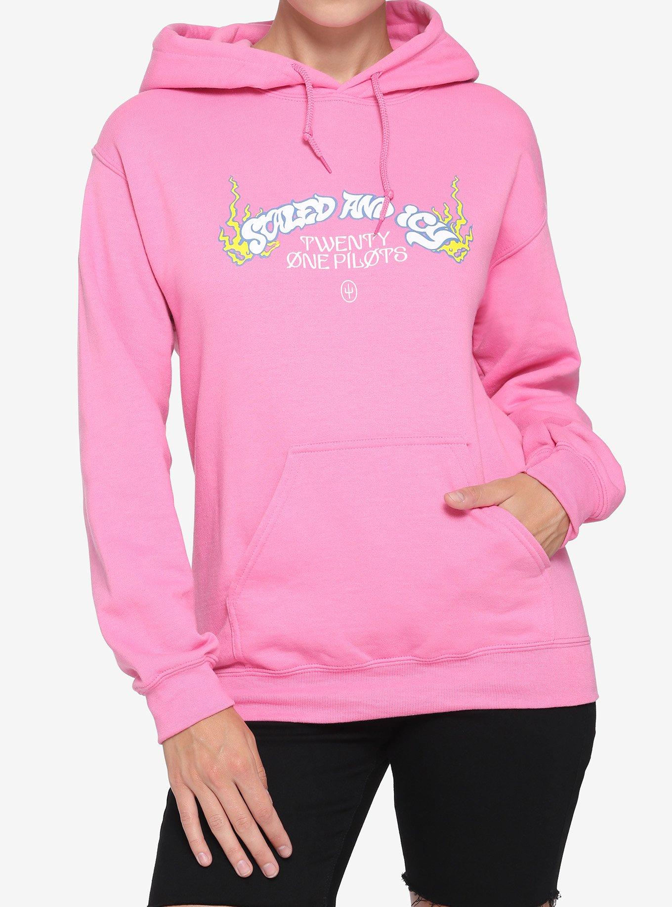 Twenty One Pilots Scaled And Icy Girls Hoodie Hot Topic Exclusive, PINK, hi-res