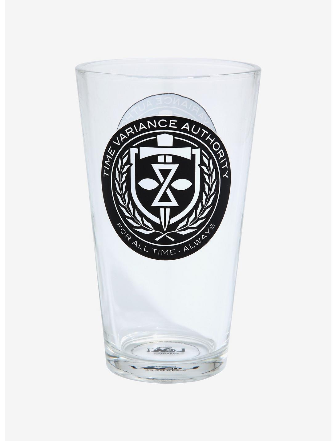 Marvel Loki Time Variance Authority Logo Pint Glass - BoxLunch Exclusive, , hi-res