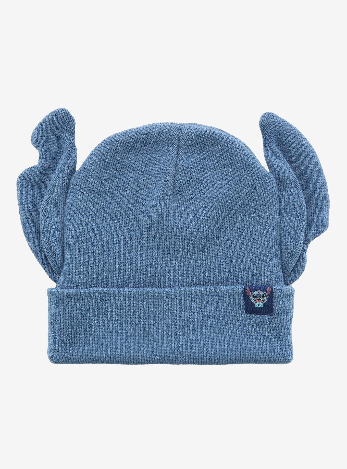 Disney Lilo & Stitch Stitch Youth Eared Cuff Beanie - BoxLunch Exclusive, , hi-res