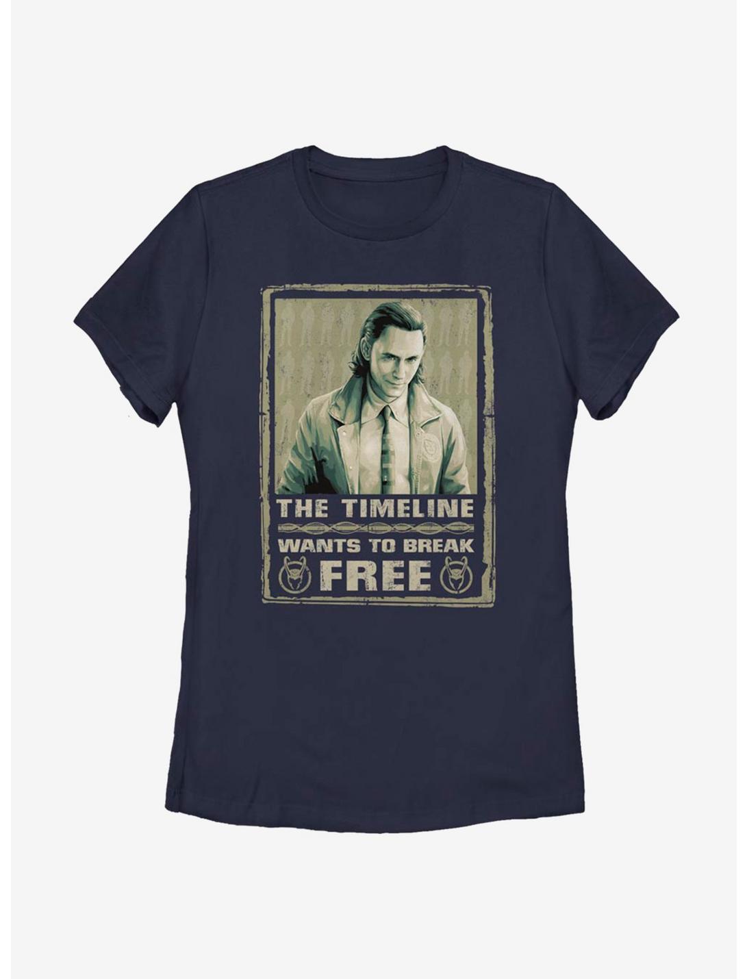 Marvel Loki Break Free Womens T-Shirt, NAVY, hi-res