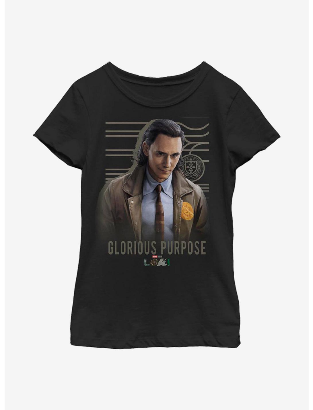 Marvel Loki Glorious Purpose Youth Girls T-Shirt, BLACK, hi-res