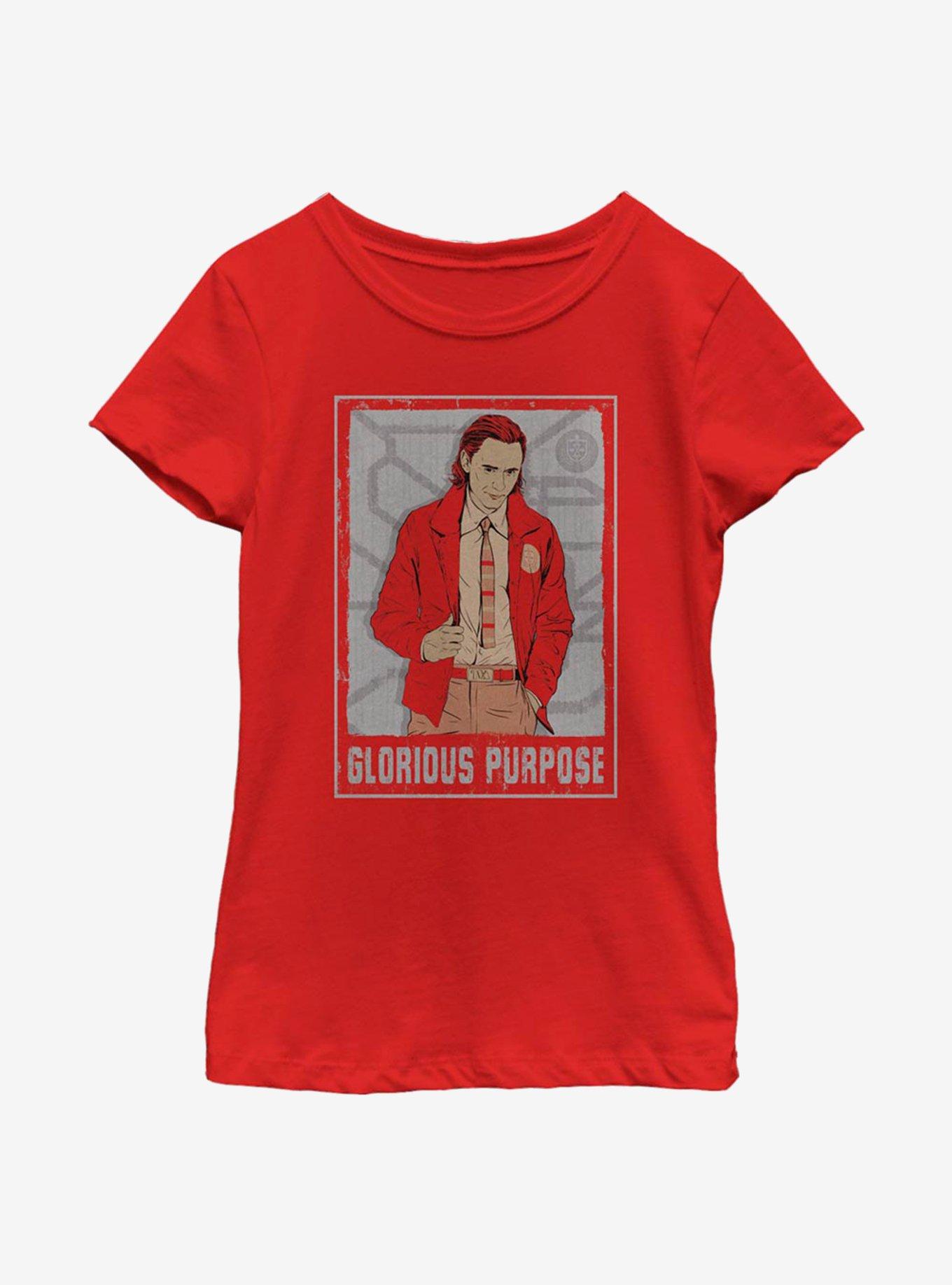 Marvel Loki Glorious Purpose Youth Girls T-Shirt, , hi-res