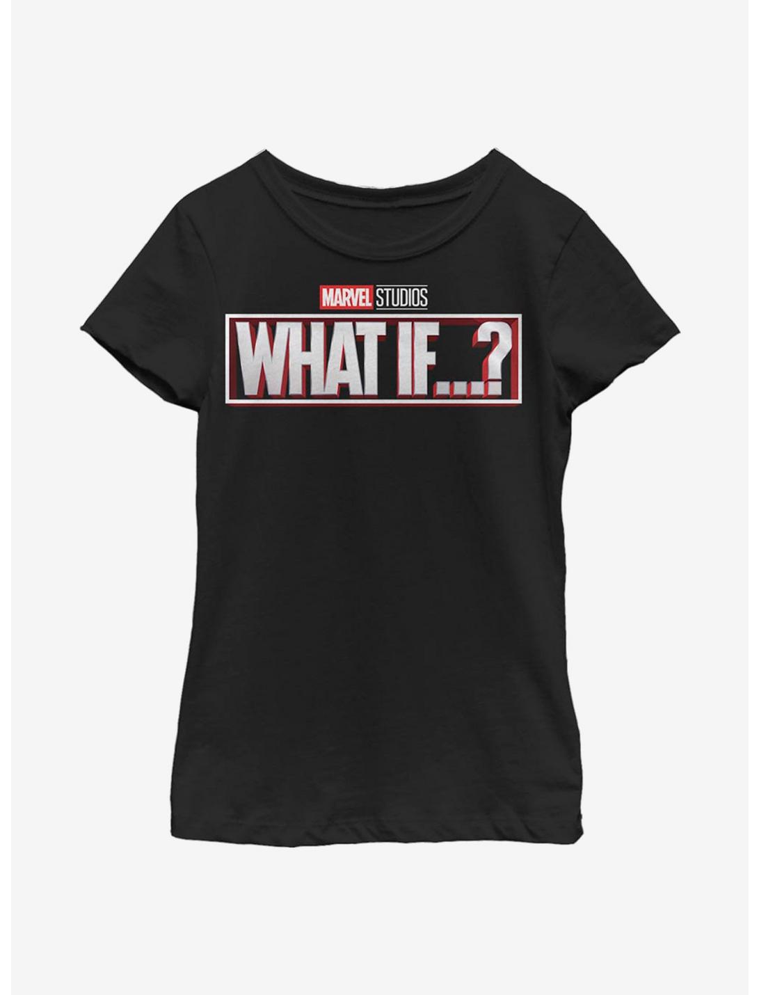 Marvel What If...? Logo Youth Girls T-Shirt, BLACK, hi-res