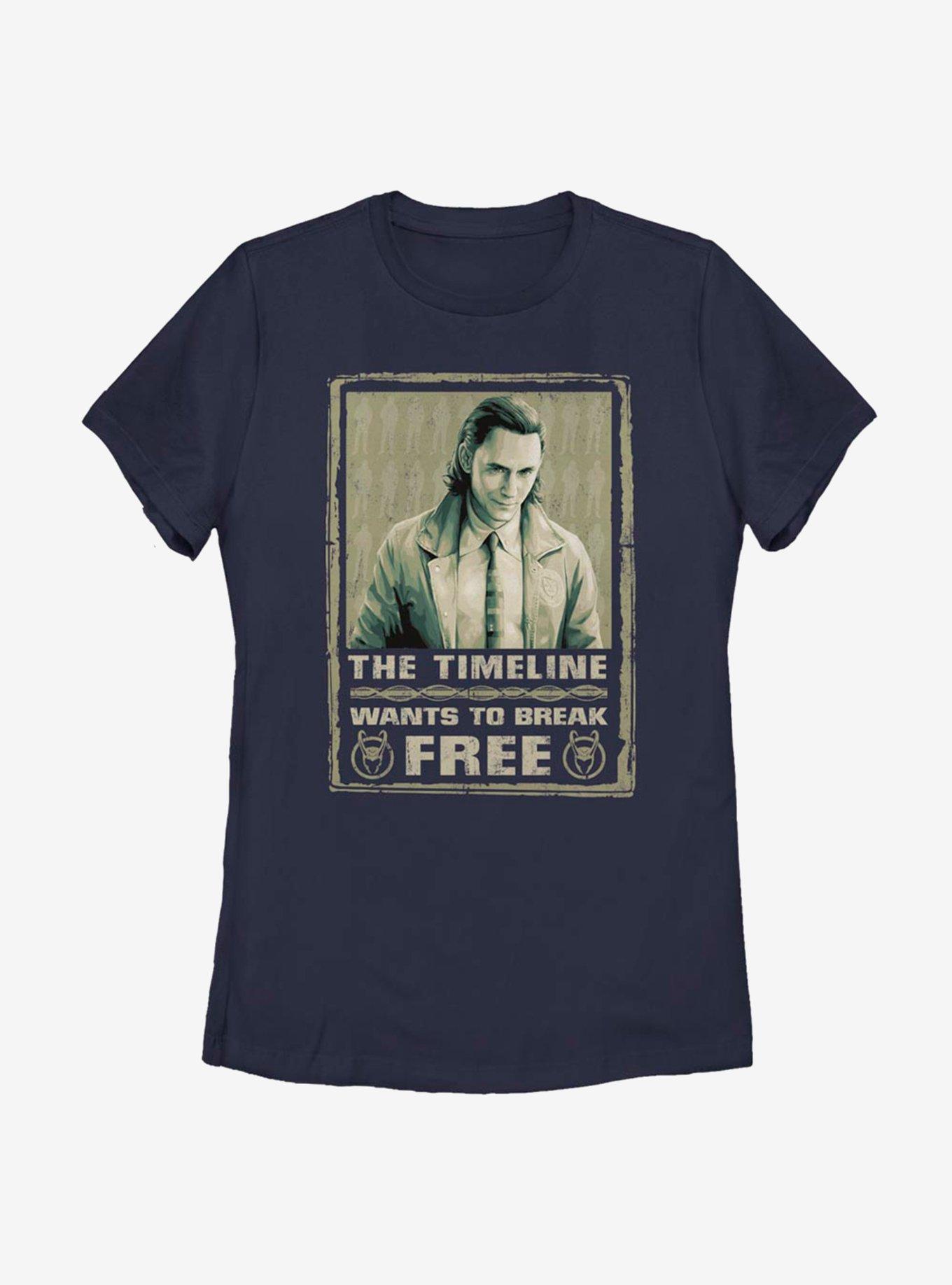 Marvel Loki Break Free Womens T-Shirt, NAVY, hi-res