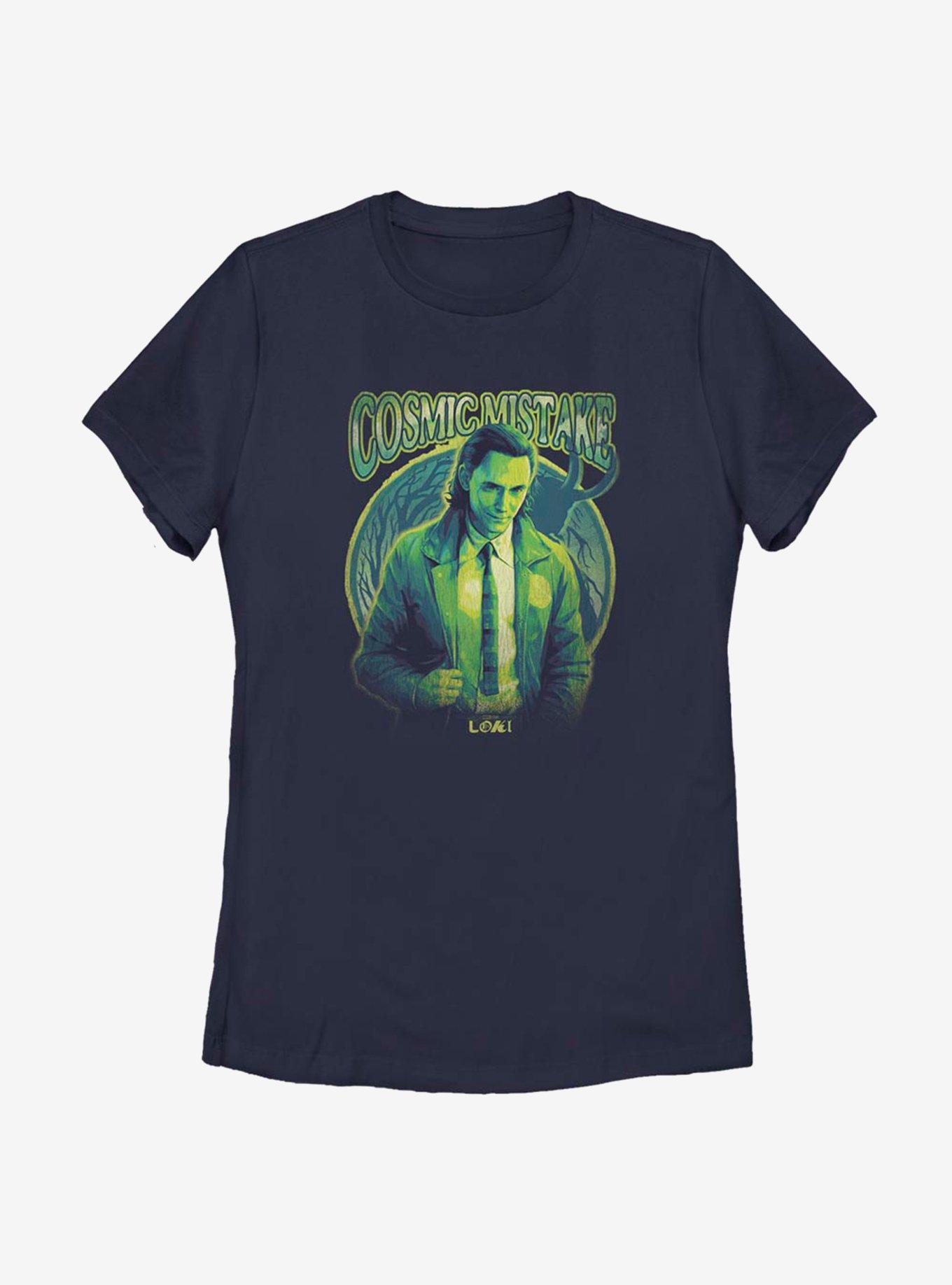 Marvel Loki Cosmic Mistake Wrong Womens T-Shirt, NAVY, hi-res