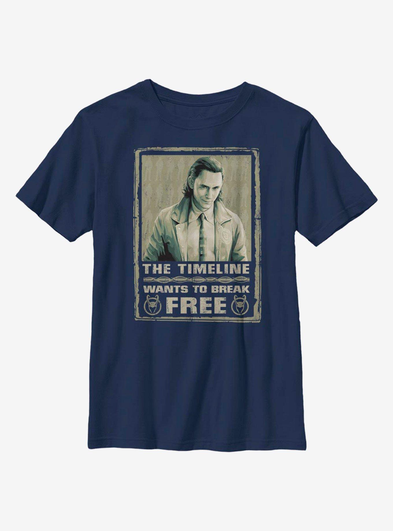 Marvel Loki Break Free Youth T-Shirt, NAVY, hi-res