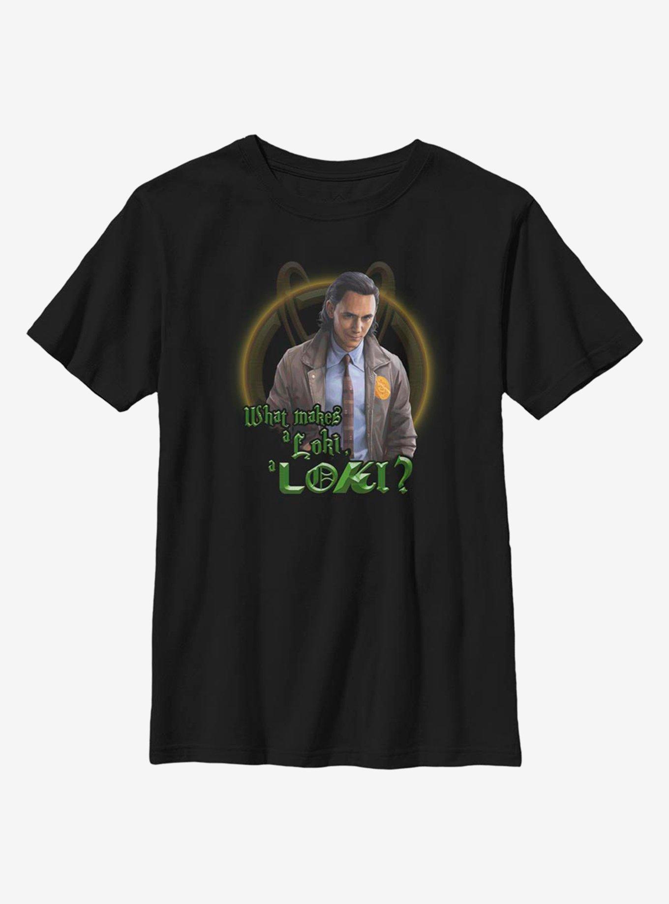 Marvel Loki What Makes Loki Youth T-Shirt, BLACK, hi-res view 1