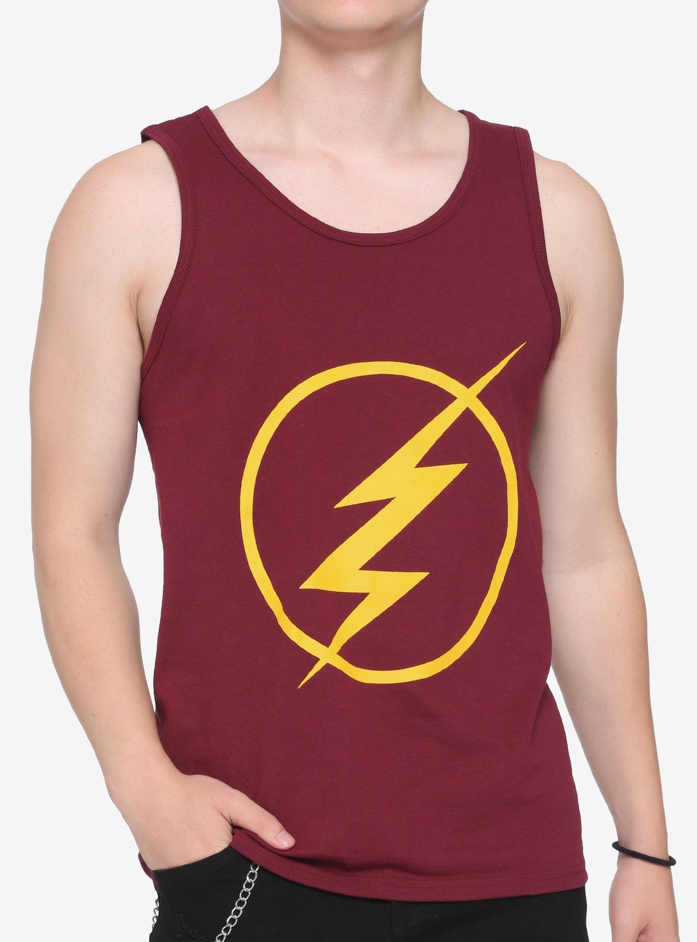 DC Comics The Flash Logo Tank Top, RED, hi-res