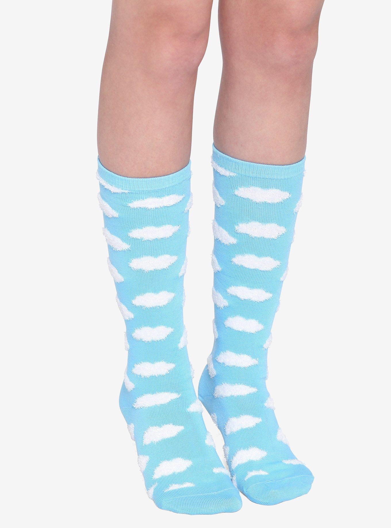 Blue Clouds KneeHigh Socks Hot Topic