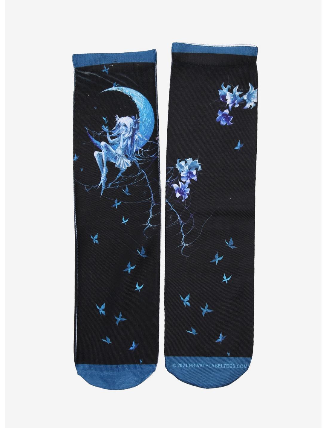 Fairies By Trick Blue Moon Fairy Crew Socks, , hi-res