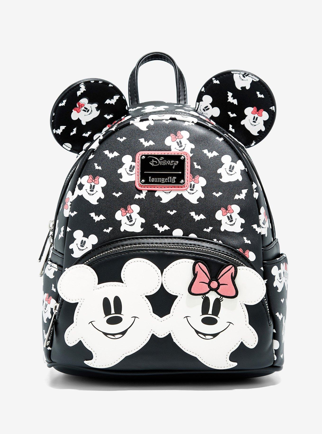 Loungefly Disney Mickey Minnie Mouse Ghostly Glow in the Dark Mini Backpack BoxLunch Exclusive