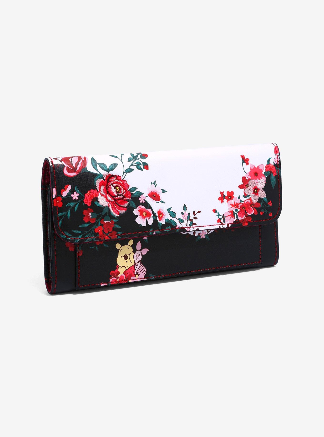 Loungefly Disney Winnie the Pooh Pooh Piglet Floral Embroidered Wallet BoxLunch Exclusive BoxLunch