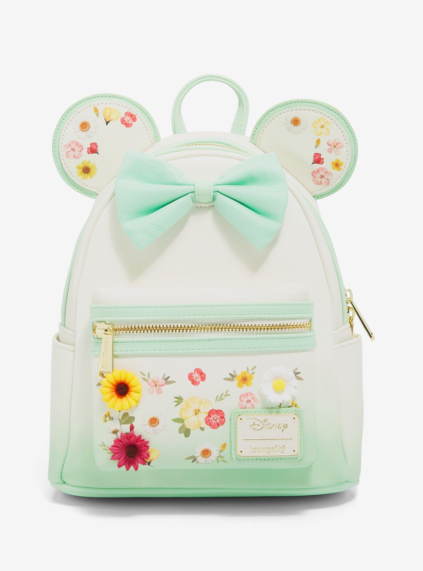 Loungefly Disney Minnie Mouse Pressed Flower Bow Mini Backpack - BoxLunch Exclusive